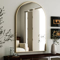 Arched Wall Mirror 24"x36" Gold Metal Frame Vanity Mirrors