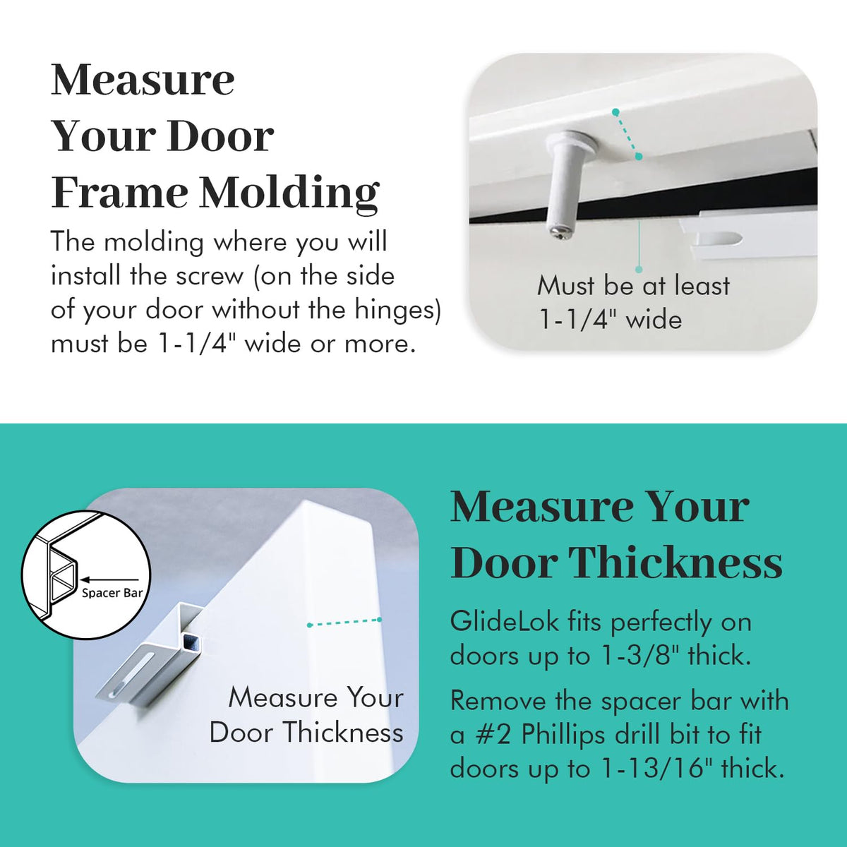 1 Pack Child Safety Door Top Lock | for Toddler Childproofing