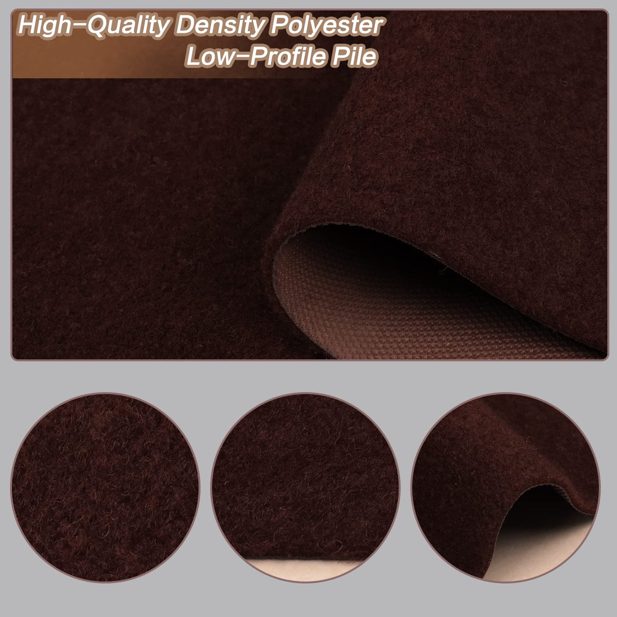 2' x 56' Runner Rugs with Rubber Backing, Indoor Outdoor Utility Carpet Runner Rugs, Chocolate Brown, Can Be Used as
