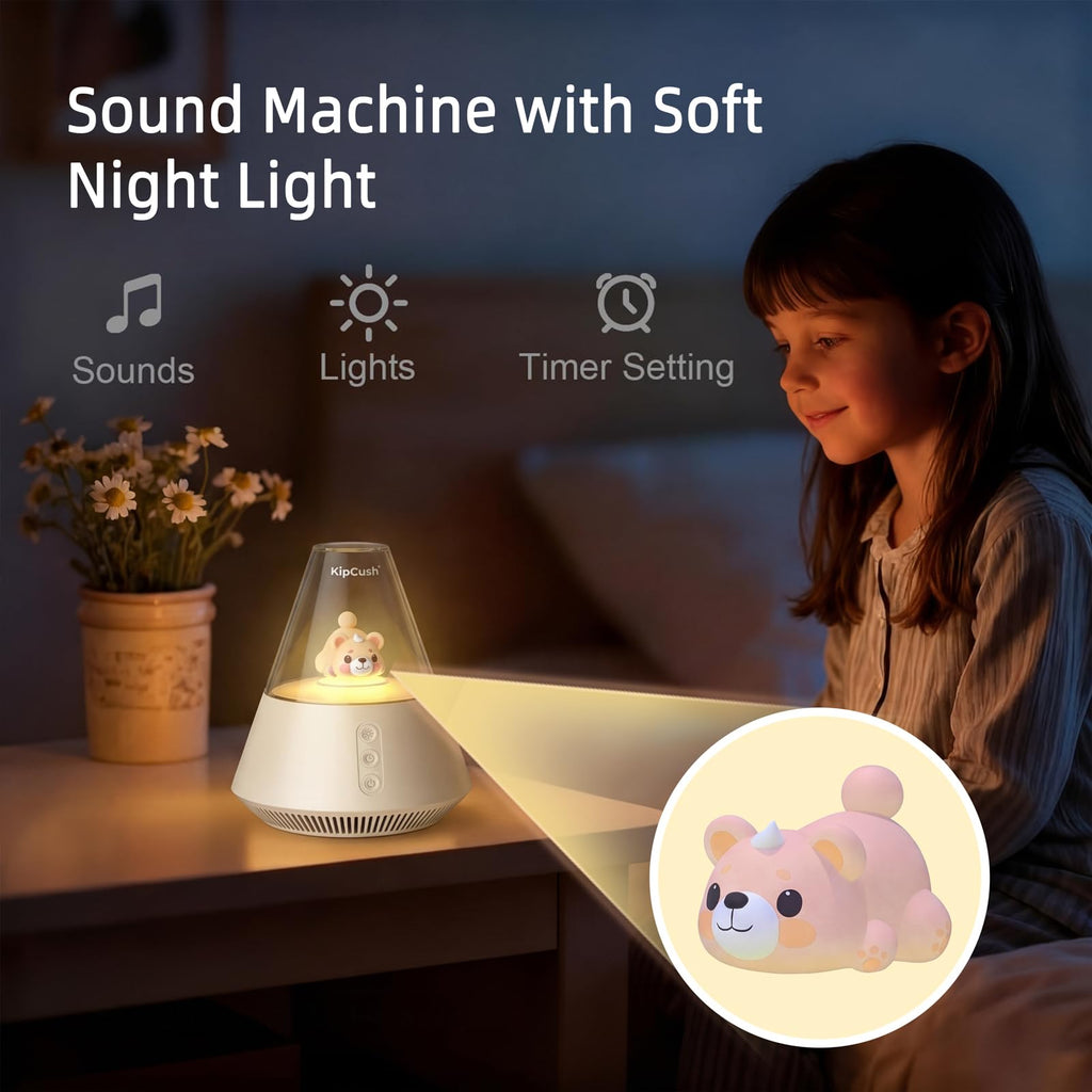 & Kids Sound Machine with Night Light, White Noise Machine for Baby Sleep, 30, 31-Level Volume, 3 Brightness