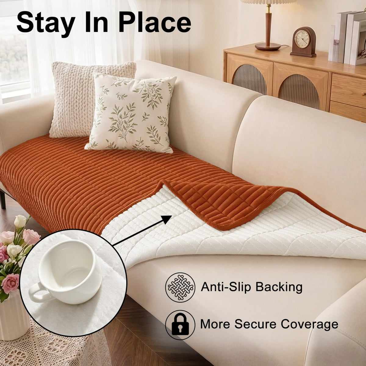Couch Covers for Dogs, Non Slip Plush Washable Sofa Cover for Pets
