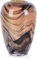 Hand Blown Glass Vase Decorative Flower Vase Decor Living Room Bedroom Office Centerpiece Tabletop Display Modern Art