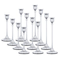 12 Pcs Silver Taper Candle Holder Bulks for Wedding Party Table Decor