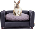 Fluffy Deluxe Pet Bed, Sofa Charcoal, Small