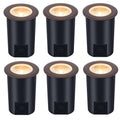 6 Pack] 9W LED Landscape Well Lights,2700K/3000K/3500K/4000K/5000K Selectable,Low Voltage 12V/24V Ground
