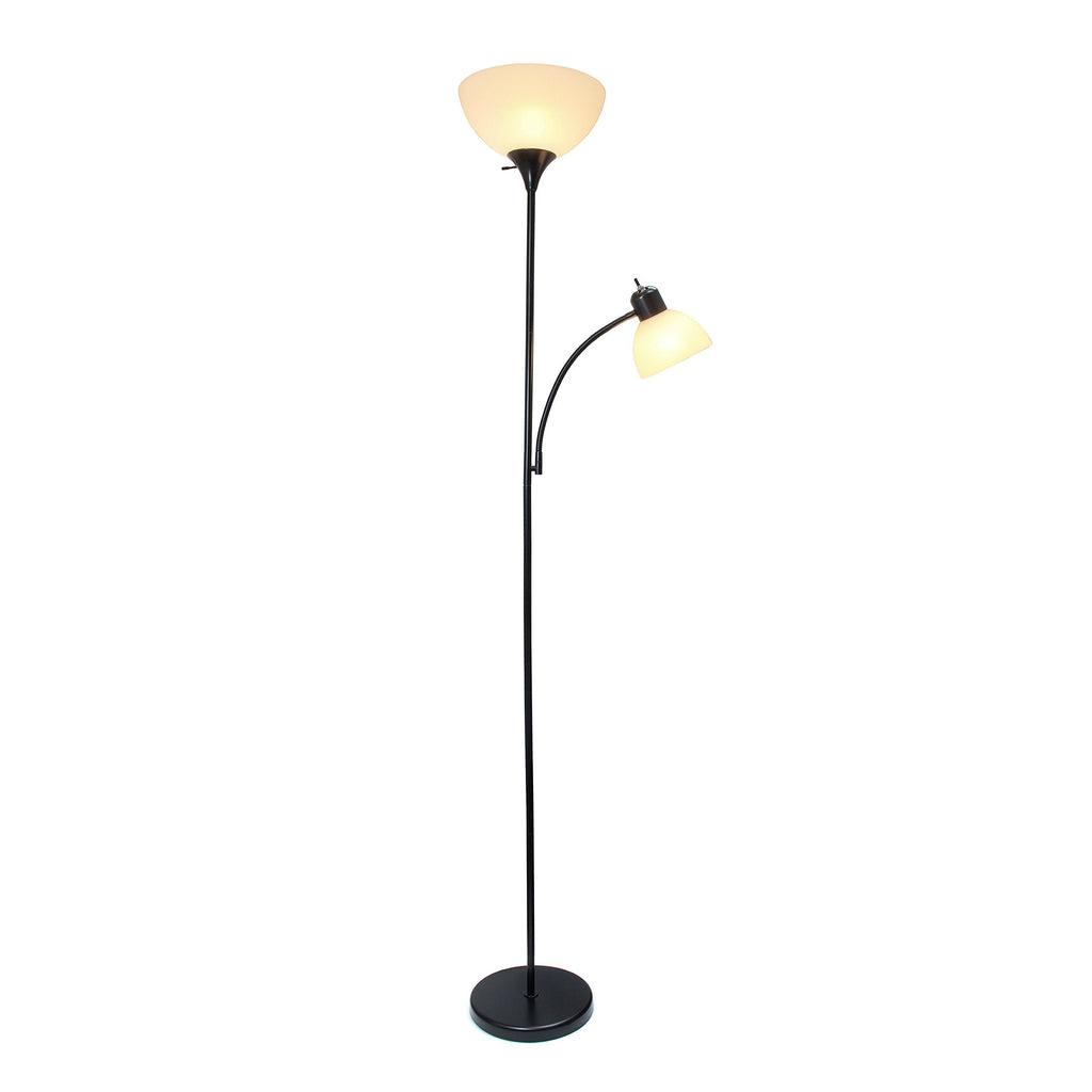 Mother-Daughter Floor Lamp with Reading Light, Black