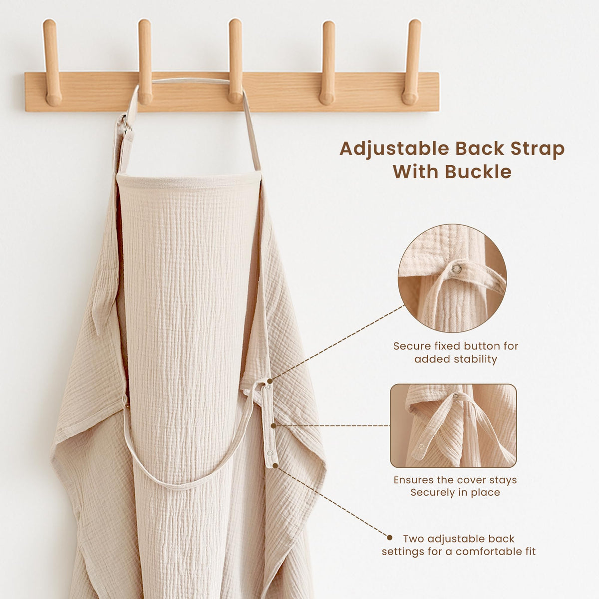 2-Pack Muslin Nursing Cover Up for Breastfeeding Mom with Rigid Hoop
