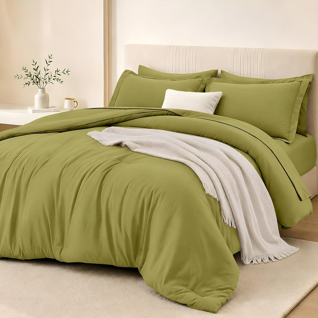 King Comforter Set 7 Pieces, Luxury Bed in a Bag Soft Bedding Sets - Set of 7