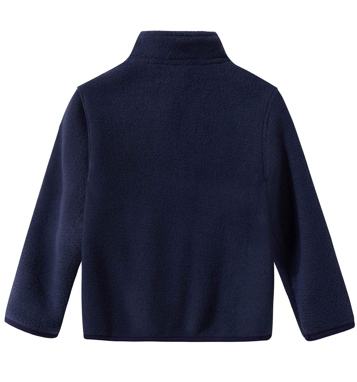 Toddlers' Full-Zip Polar Fleece Jacket Solid Mock Outwear Coats for Baby Boys and Girls, Navy Blue, Years