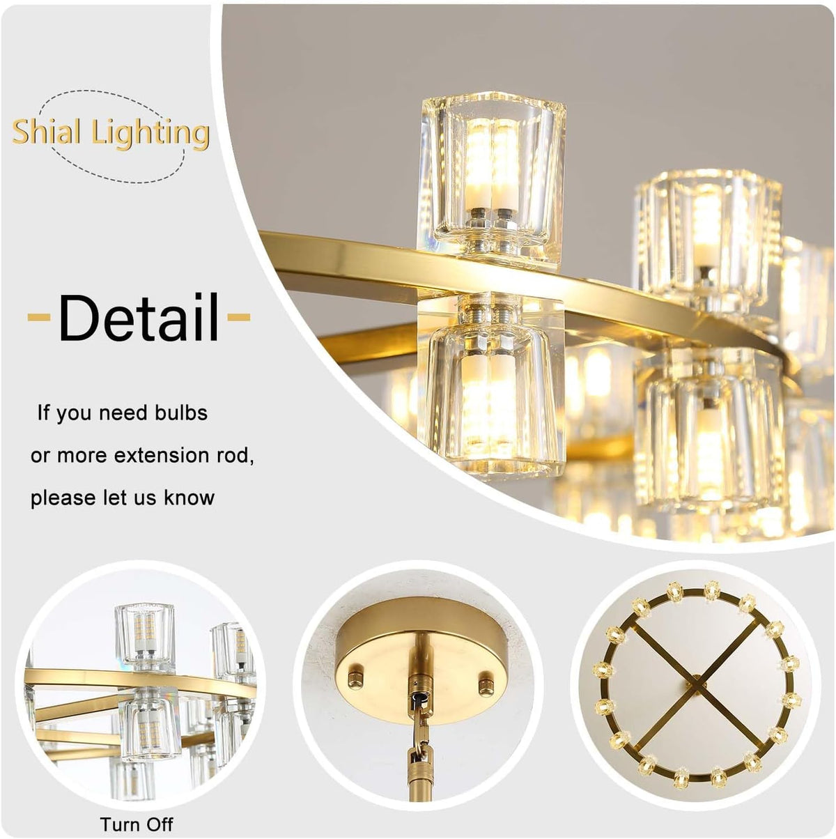 16" 16-Light Gold Wagon Wheel Chandelier