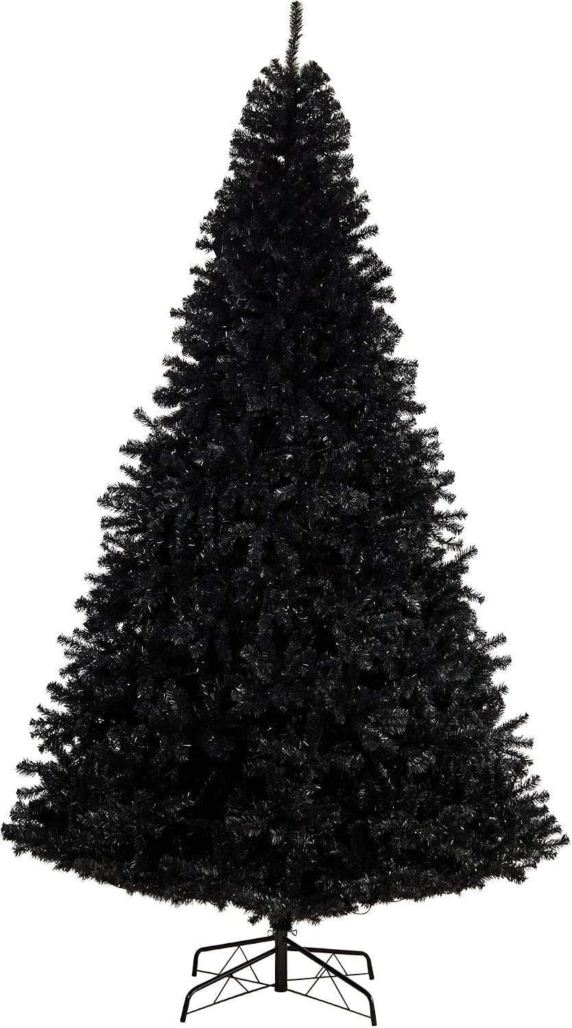 Prelit Black Artificial Christmas Tree Holiday Decor
