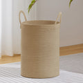 58L Tall Woven Laundry Basket Hamper, Jute