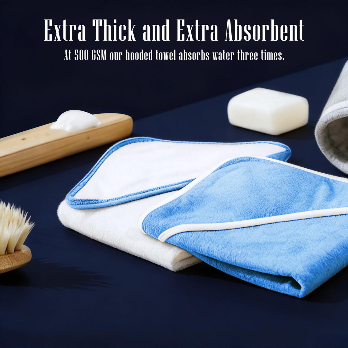 2 Pack Baby Bath Towel - Rayon Made from Bamboo, Ultra Soft Hooded Towels for Kids - X Large Size for 0-7 Yrs