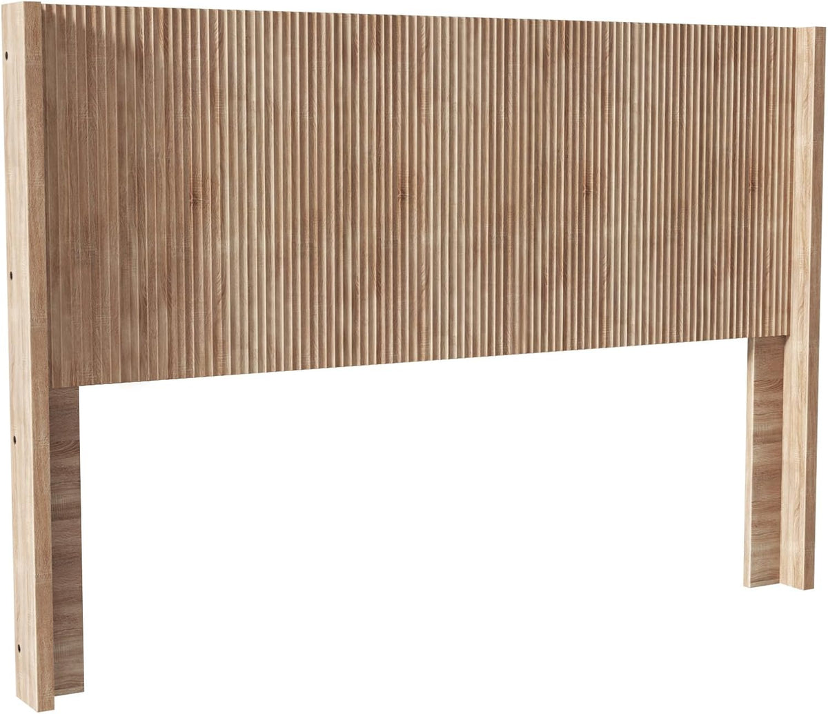 King Fluted Headboard ONLY - Wall Mount Wood Headboard, Rustic & Modern Farmhouse,Boho,Fluted Panel,Wingback Design