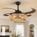 48" Chandelier Retractable Ceiling Fan with Light & Remote
