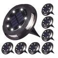 8 Pack Solar Ground Lights Uplight Sidelight 4000K Driveway Lights
