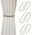 Curtain Tiebacks Ropes, 6pcs Decorative Handmade Tie Backs Curtain Holdbacks Holders Cord for Window Sheer Drapes