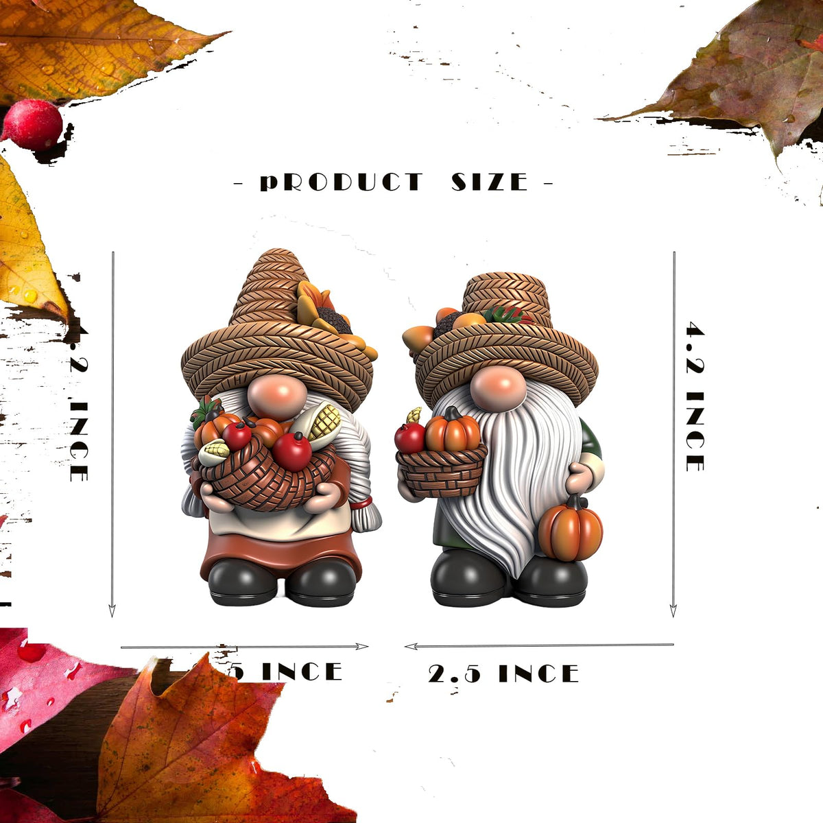Fall Thanksgiving Decorations | Thanksgiving Gnomes for Indoor & Otdoor Garden Pumpkin Gnomes Decorations | Autumn