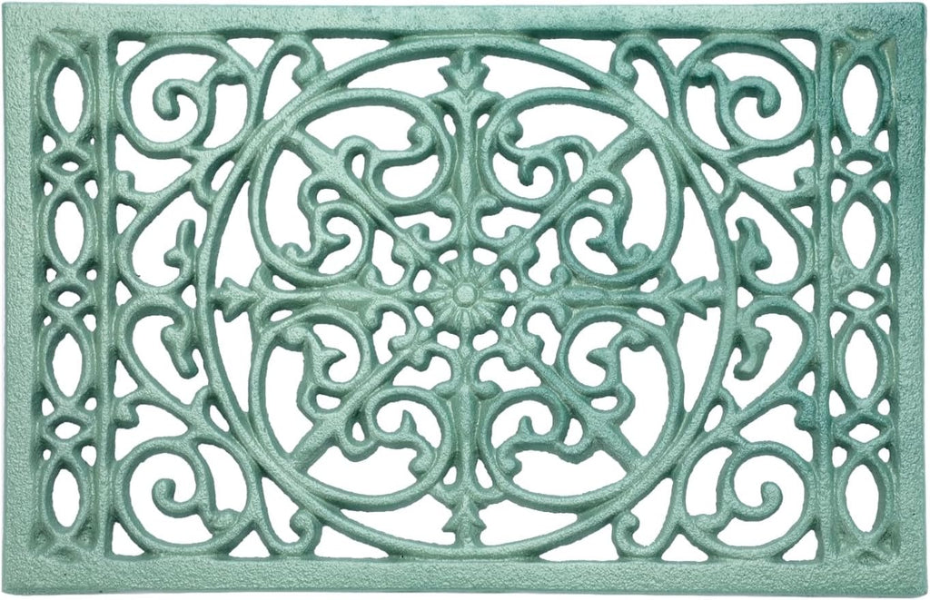 Cast Iron Trivet,9.6 x 6.3 Inch Metal Trivets with Rubber Feets,Heat Resistant Iron Trivets for Hot Dish Pot Pan