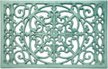 Cast Iron Trivet,9.6 x 6.3 Inch Metal Trivets with Rubber Feets,Heat Resistant Iron Trivets for Hot Dish Pot Pan