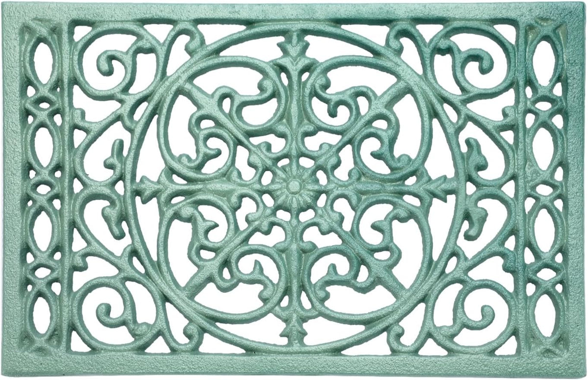 Cast Iron Trivet,9.6 x 6.3 Inch Metal Trivets with Rubber Feets,Heat Resistant Iron Trivets for Hot Dish Pot Pan
