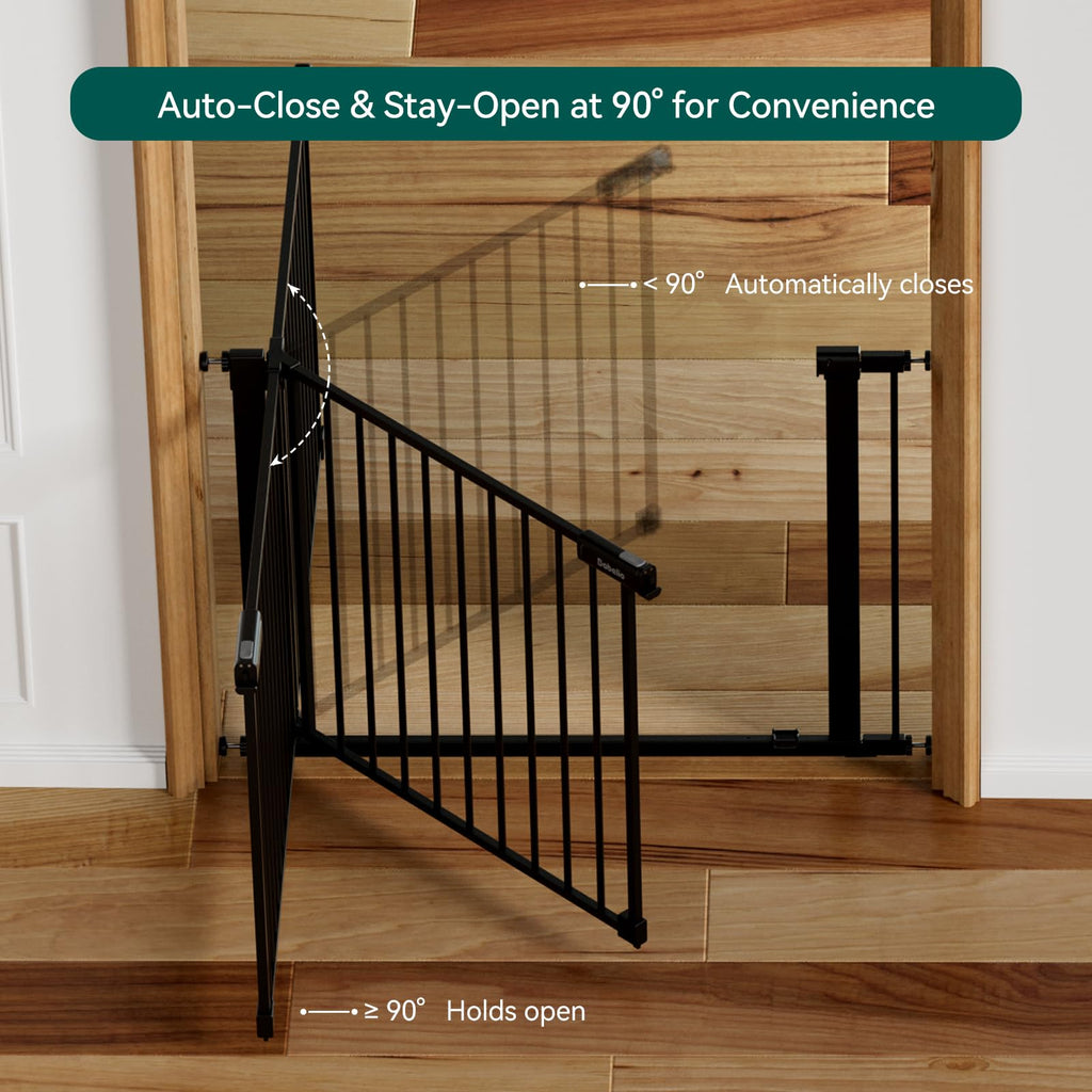 31-46" Baby Gate for Stairs, with Wide Door