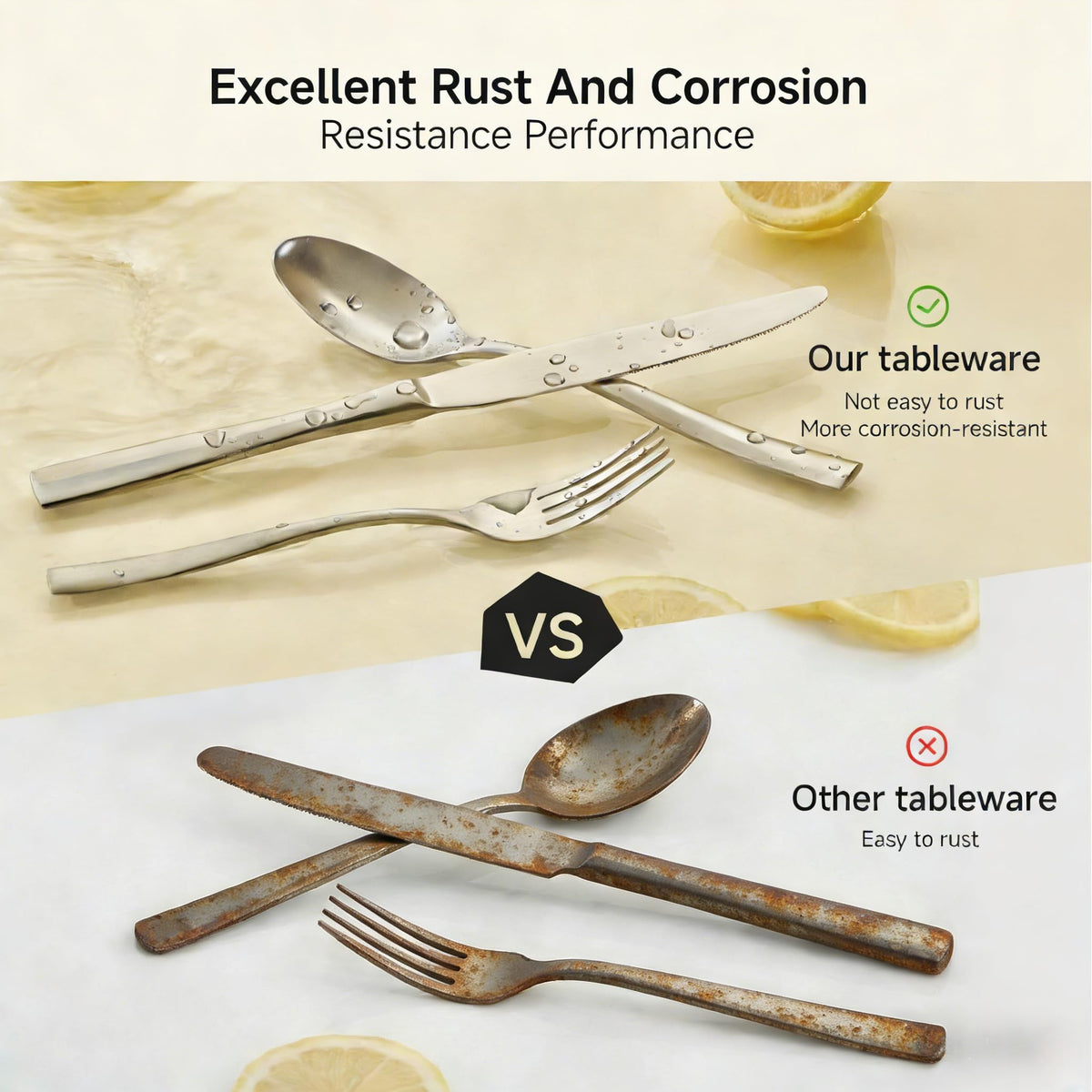 20-Piece Flatware Set for 4, Matte Stainless Steel Utensil Set with Forks, Knives, Spoons, Dishwasher Safe, Rust