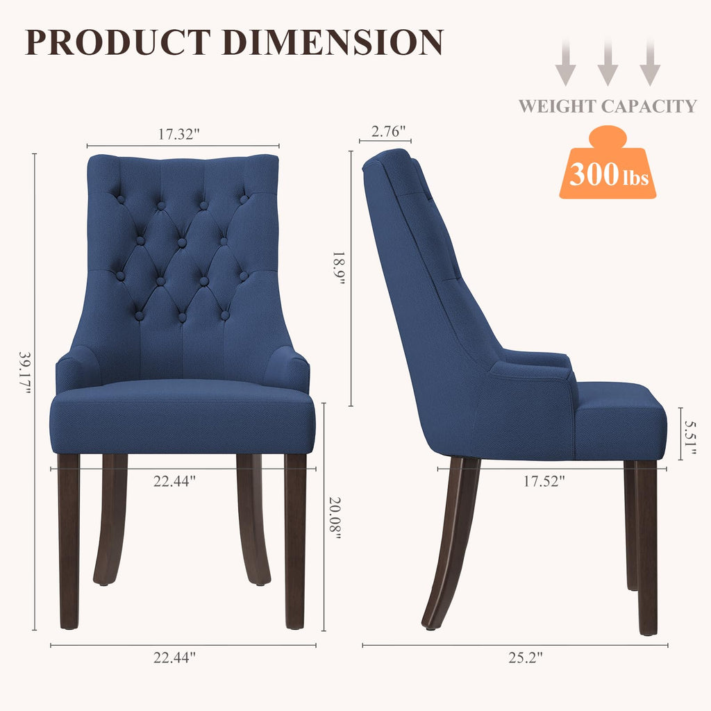 Wingback Set of 2, Blue