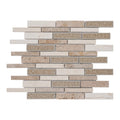 TDH462NS Beige Sand Sina Pearl Crema Marfil Marble Stone Crackle Glass Modern Mosaic Tile Backsplash Kitchen Bath