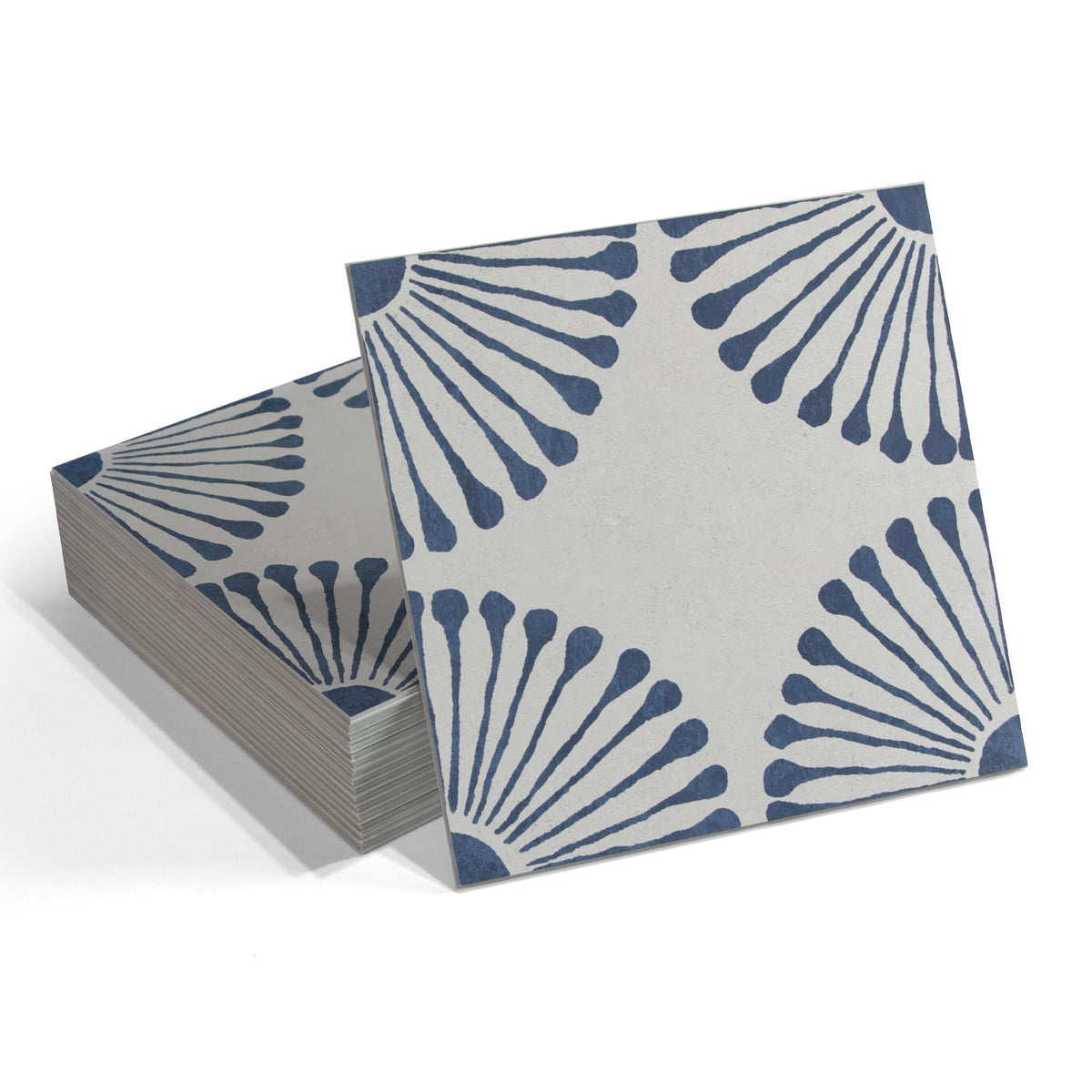 16-Sheet Peel and Stick Floor and Wall Tile, 9" x 9" Blue Stone Composite Self Adhesive Vinyl Flooring, Patterned