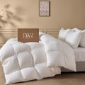 Goose Feather Down Fiber Comforter, 90x90, Medium Weight, 8 Tabs