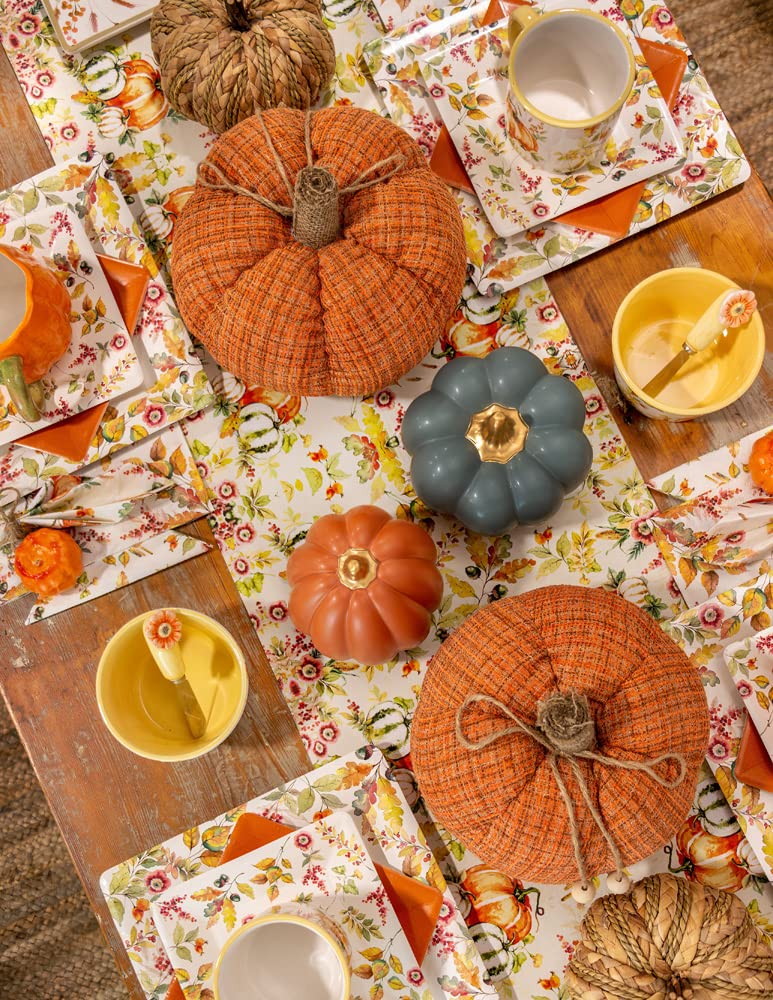 Ceramic Bowl and Spreader Set Fall Thanksgiving Serving Set, 14-Ounce, Pumpkin Love