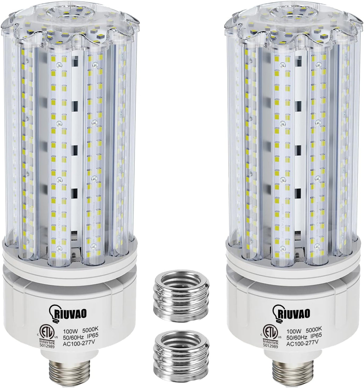 2 Pack 100W LED Corn Bulb, E26 /E39 Base Led Corn Light Bulb, Super Bright 15000lm 5000k Led Bulb, 1000W Equivalent