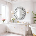 Round Wall Mirror 32 Inch Modern Silver Decorative Mirror