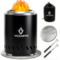 Tabletop Fire Pit Outdoor, Portable Smokeless Mini Firepit, 9.7 × 7.1''