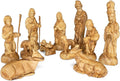 12 Pcs Holy Land Olive Wood Detailed Nativity Set, Large