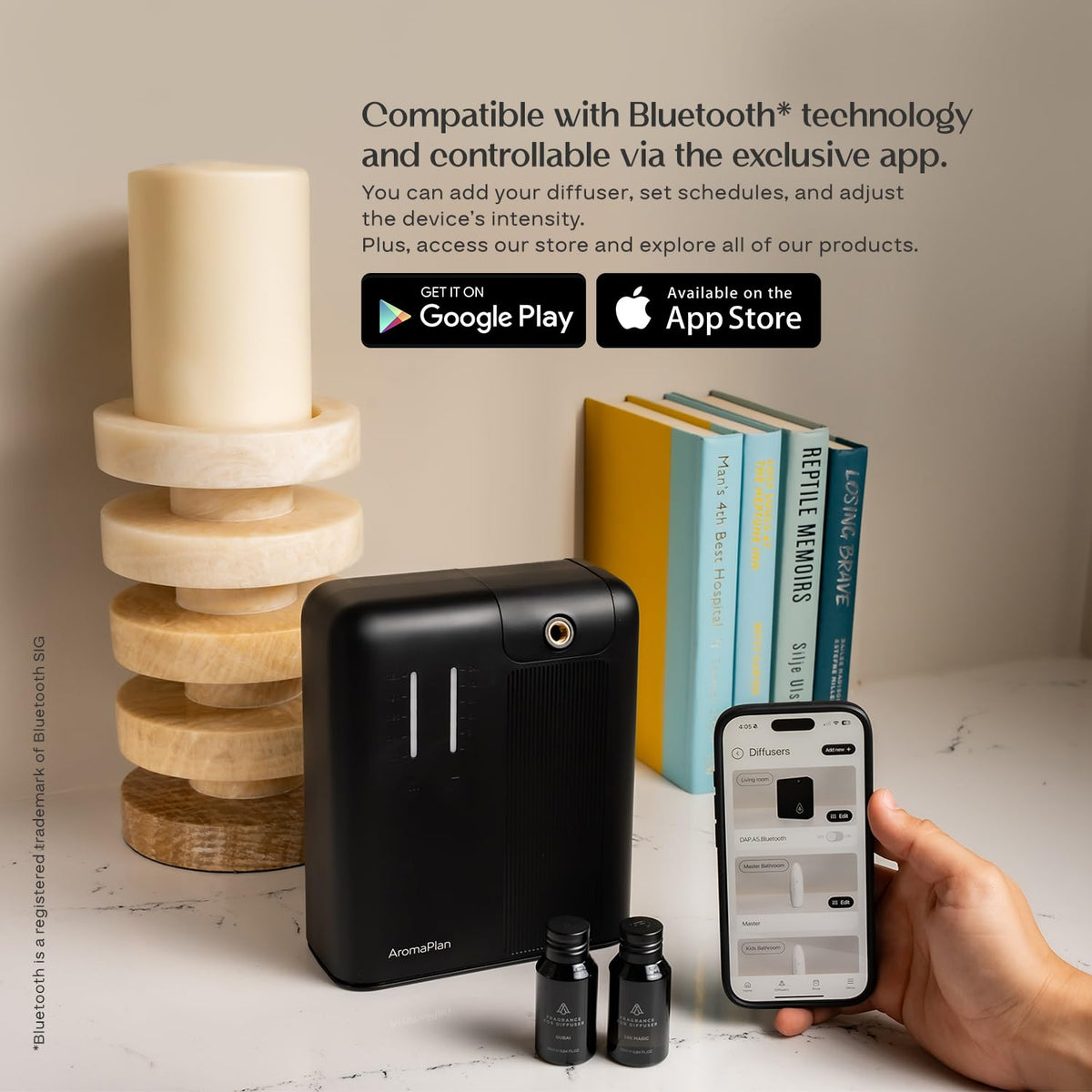 Smart Scent Diffuser Whole House + 2 Scents - 5 Star Hotel, Cold Air