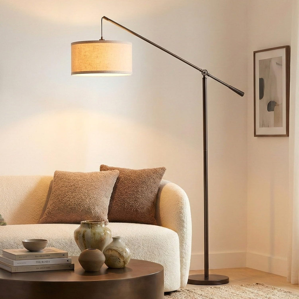 Inspired Arco Style Hudson 2 - LED Floor lamp, Tall Lamp with Sturdy Base, Contemporary Arc Lamp s & Offices, Great Living Room Décor