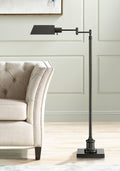 Jenson Adjustable Height Bronze Swing Arm Pharmacy 54" Tall Floor Lamp