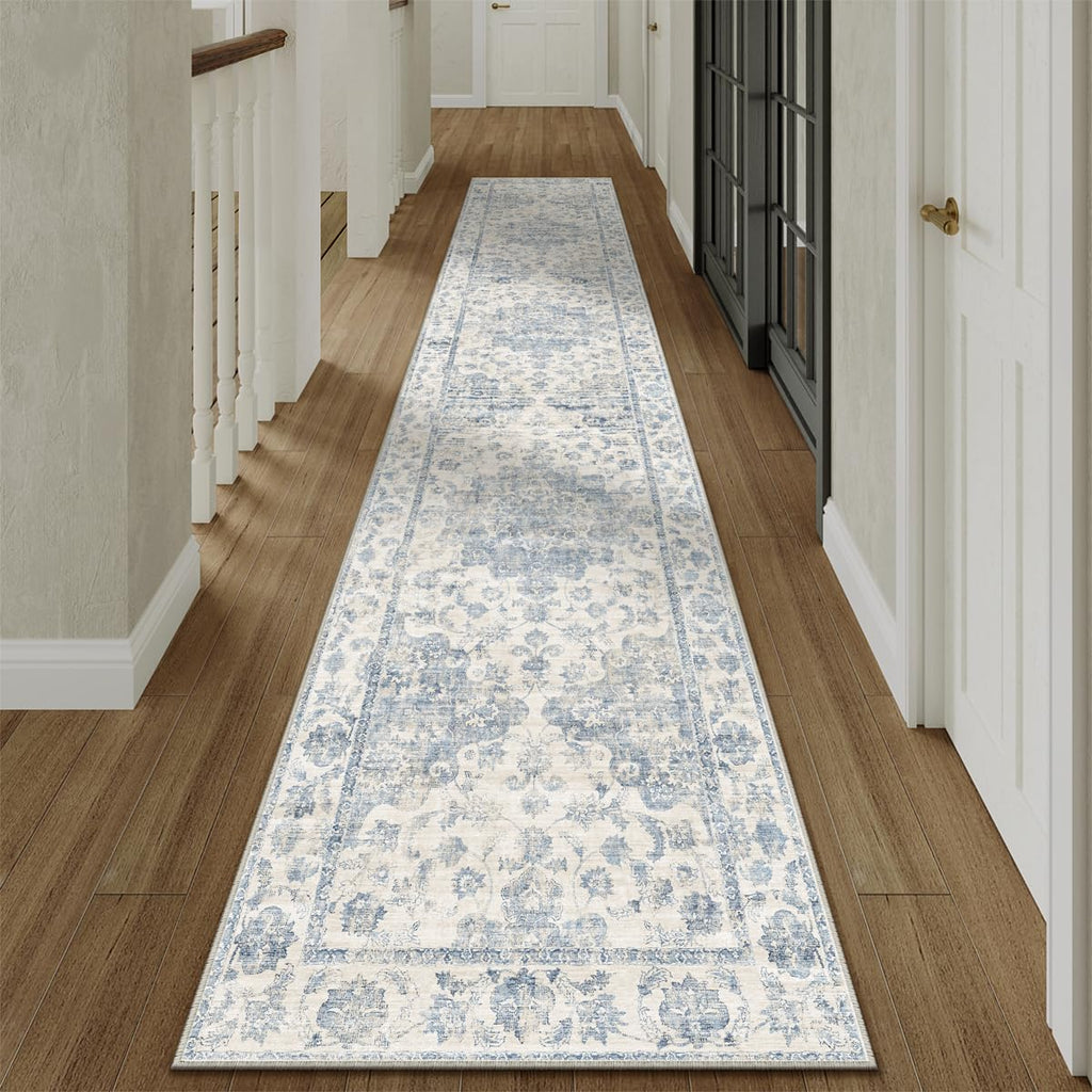 2x12 Blue Neutral Runner Rug