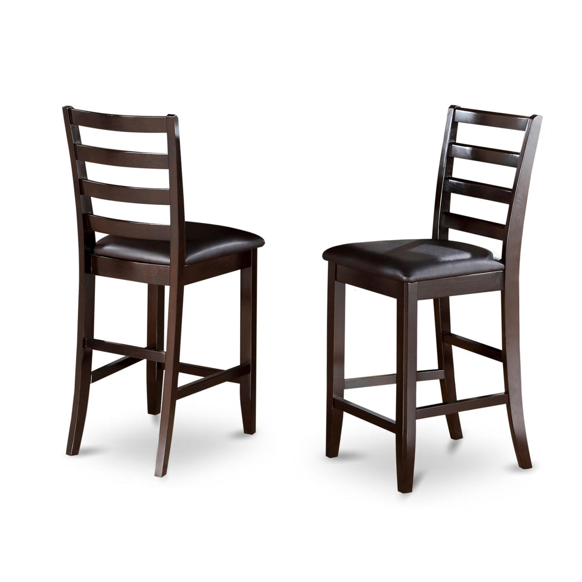 West Furniture 7 Piece Counter Height Dining Table Set Consist of a Square Wooden Table with Pedestal
