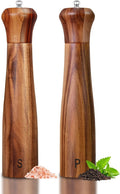 Inch Acacia Wooden Salt and Pepper Grinder Set Manual - Set of 2