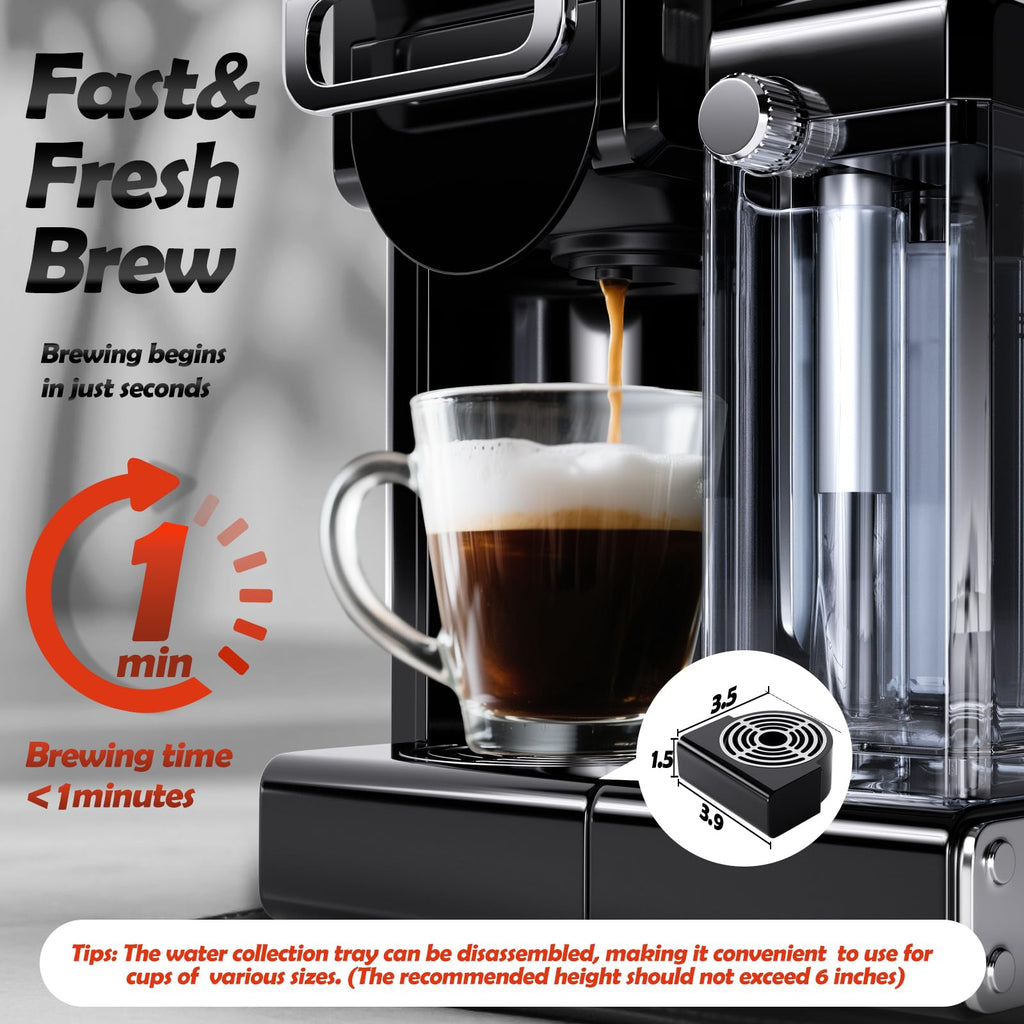 Espresso Machine with Automatic Milk Frother,capsule coffee maker