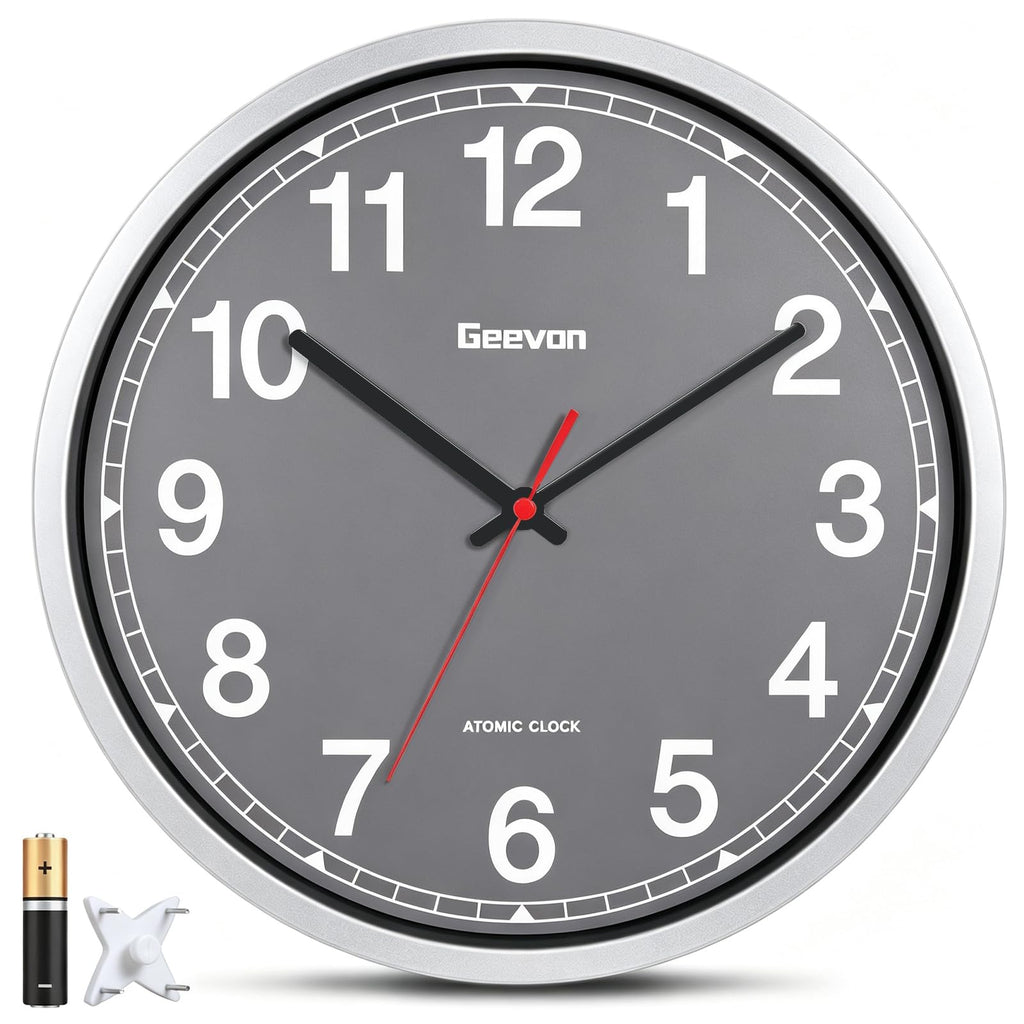 Inspired Nelson Style 16 Inch Atomic Wall Clock Self-Setting Analog Clock with DST