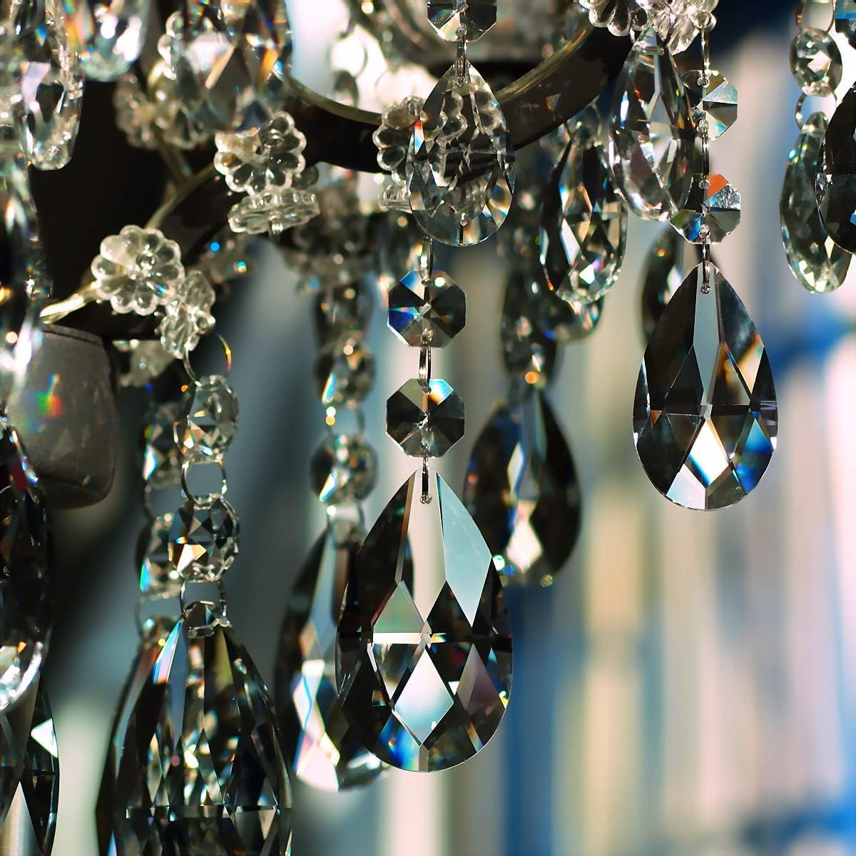 10pcs 63mm Teardrop Chandelier Crystals Replacement Part Clear - Crystal Prism Pendants Glass Beads
