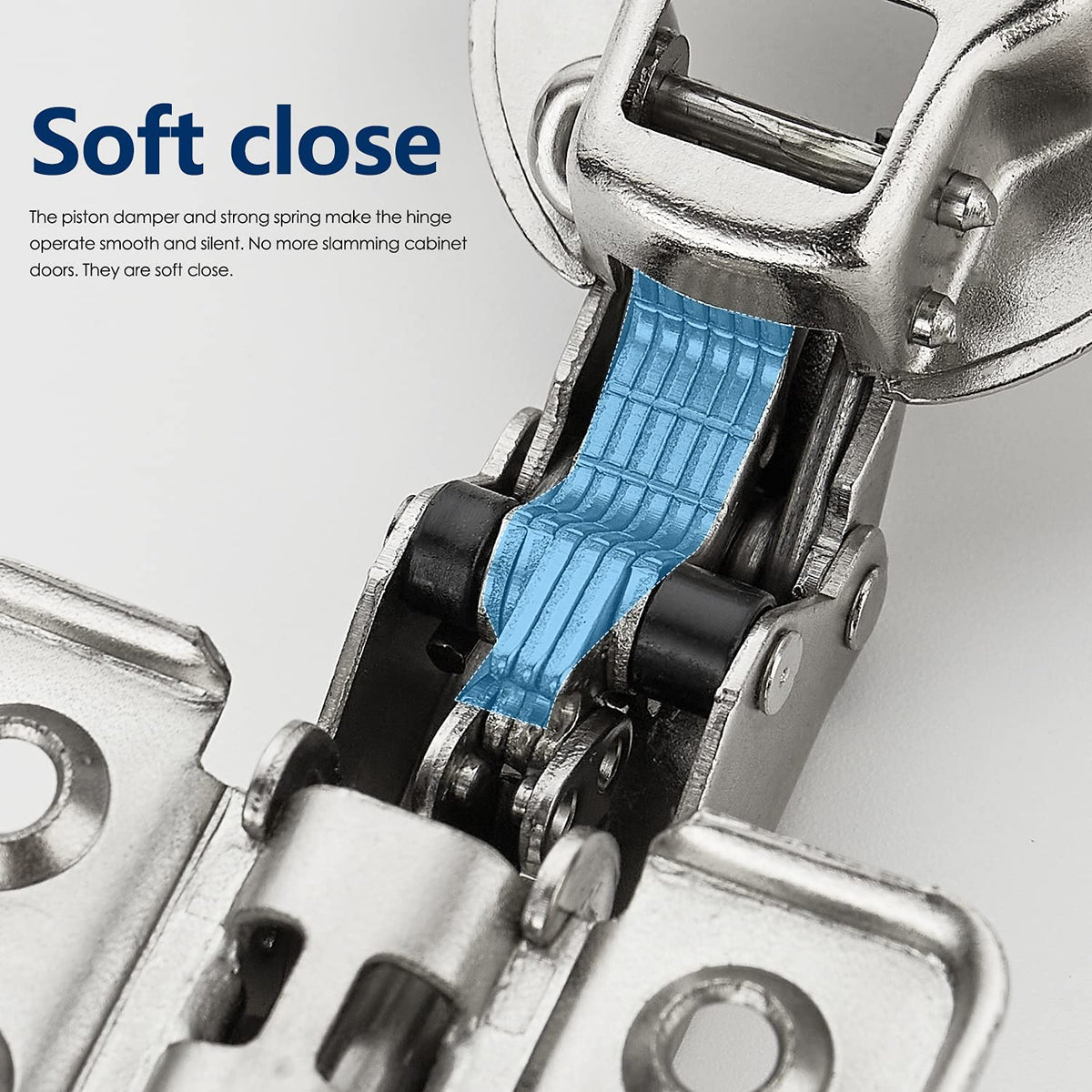 European Kitchen Cabinet Hinges, Soft Close, Full Overlay, 10 Pack