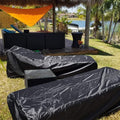 Patio Chaise Lounge Cover, 420D Outdoor Sunbed Cover, Patio Furniture Protector, Heavy Duty Outdoor Garden Sun
