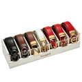 Belt Organizer, 7 Compartments Belt Organizer for Closet and Drawer, Bamboo Tie and Belt Storage Case, Belt Holder