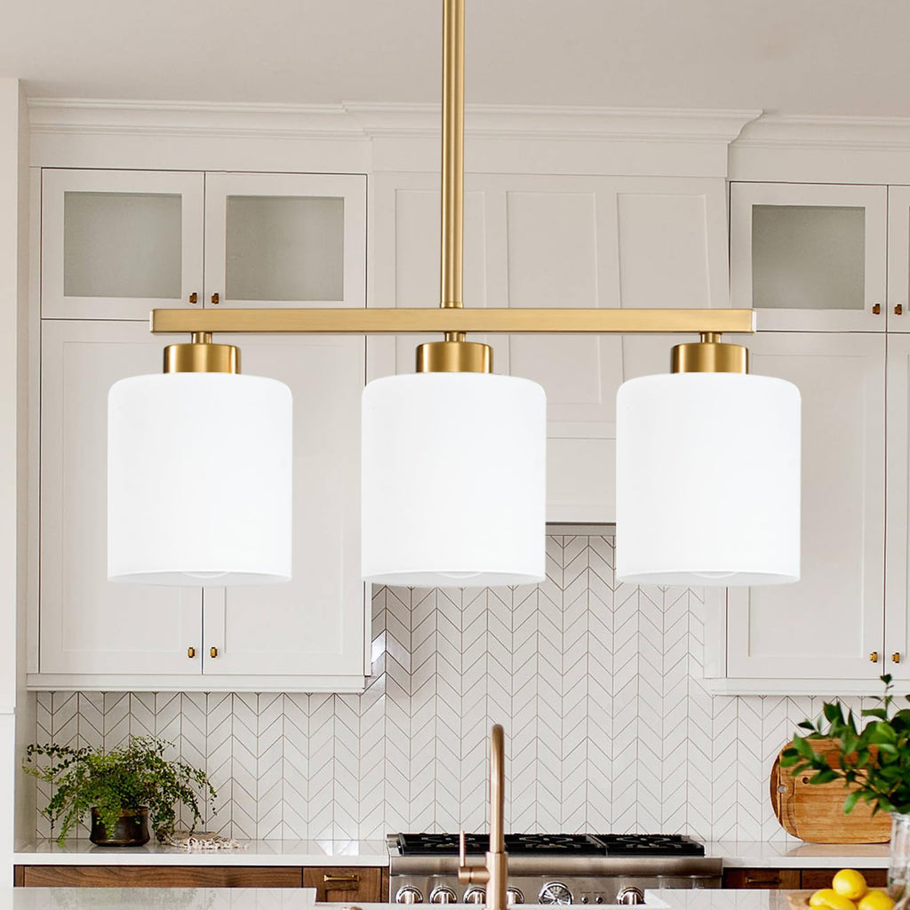 Brushed Gold Kitchen Island Lighting