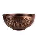 Antique Copper Mixing Bowl 7.5" - Handcrafted Hammered Copper Bowl for Whisking Eggs, Tossing Salad, Serving, or